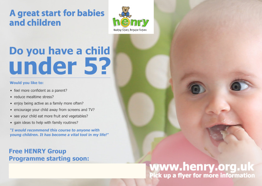 Flyer for HENRY group programme